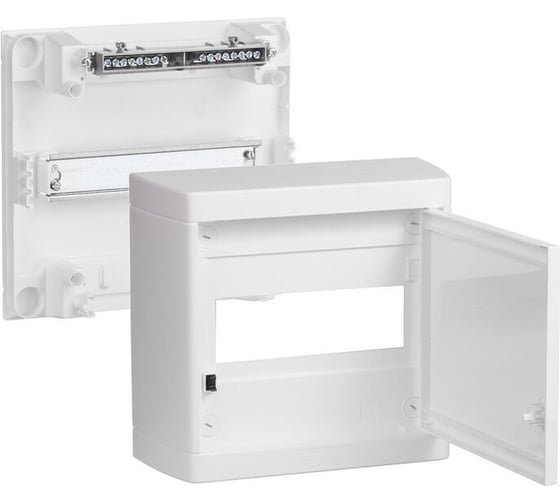 Изображение товара Накладной распределительный щит Legrand Nedbox с белой дверью 1 рейка х 8 модулей 601235