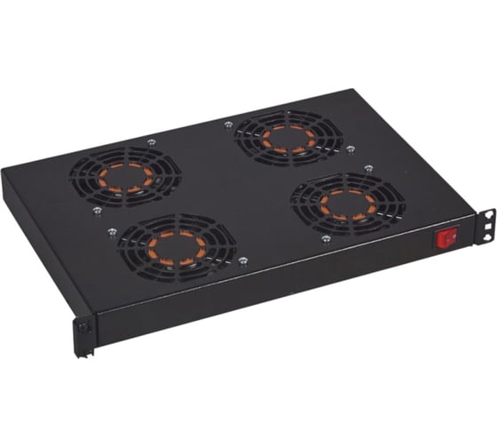 Изображение товара Полка с вентиляторами для шкафов Legrand 19'' 1 U 4 вентилятора глубина 300 мм 046490