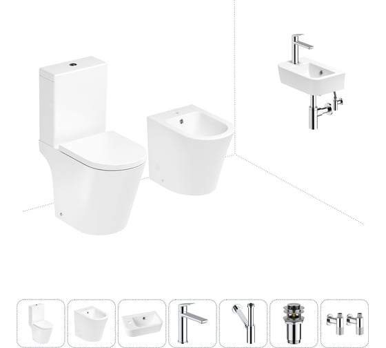 Изображение товара Унитаз-компакт Lavinia Boho Biore в комплекте 7 в 1 для туалета 202009001