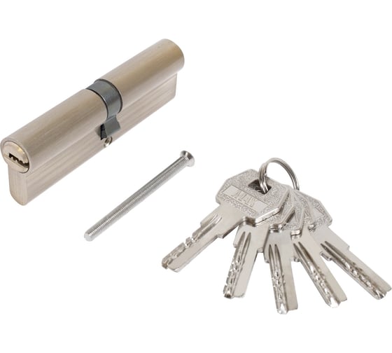 Изображение товара Цилиндровый механизм Стандарт MAX 100 (50х50) SN, 5 ключей, мат. никель, перф. ключ/ключ 16026