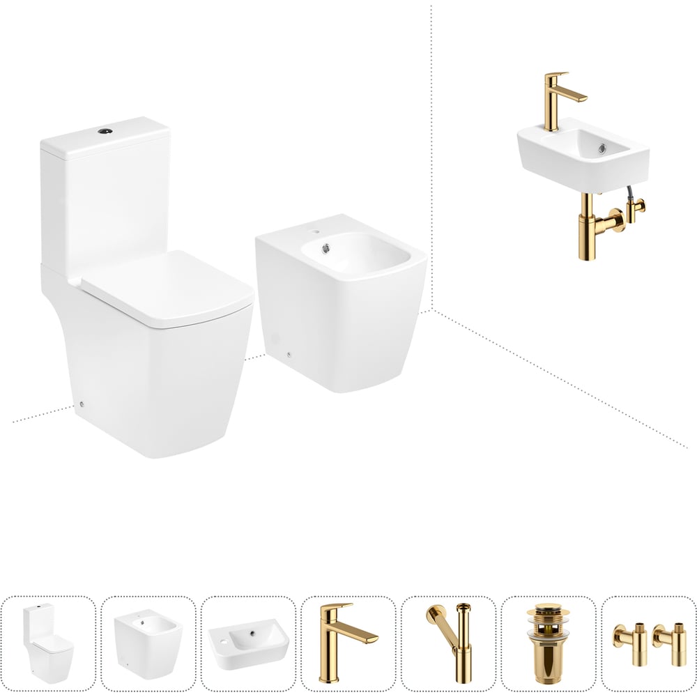 Изображение товара Безободковый напольный унитаз Lavinia Boho Aveo Compacto Rimless 7 в 1