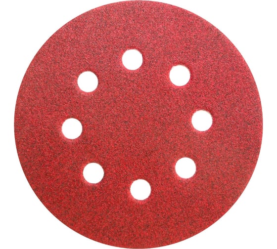 Изображение товара Шлифовальный круг на липучке Orientcraft 125мм Р80 8 отверстий по лаку, краске, дереву 108.080C80
