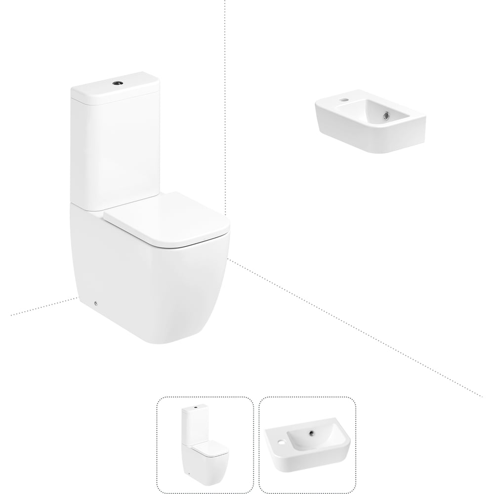 Изображение товара Комплект унитаз с раковиной Lavinia Boho One 2 в 1 белый