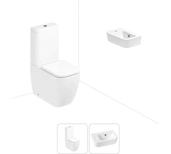 Изображение товара Унитаз-компакт Lavinia Boho One в комплекте 2 в 1 для туалета 202008304