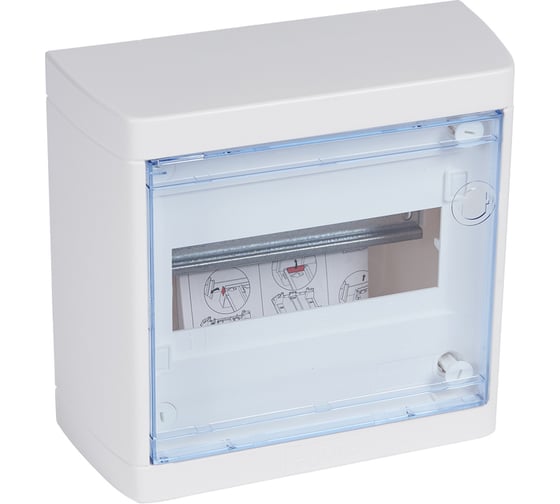 Изображение товара Накладной распределительный щит Legrand Nedbox с прозрачной дверью 1 рейка х 8 модулей 601245