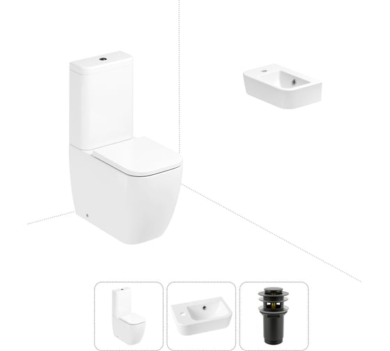 Изображение товара Унитаз-компакт Lavinia Boho One в комплекте 3 в 1 для туалета 202008391