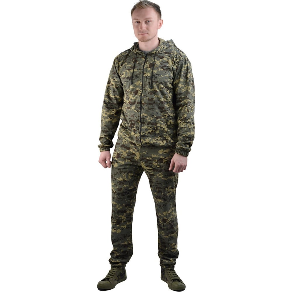 Изображение товара Костюм трикотажный URSUS "ТИР-3" серо-зеленая цифра куртка/брюки, 100% хлопок КОС304/56-58