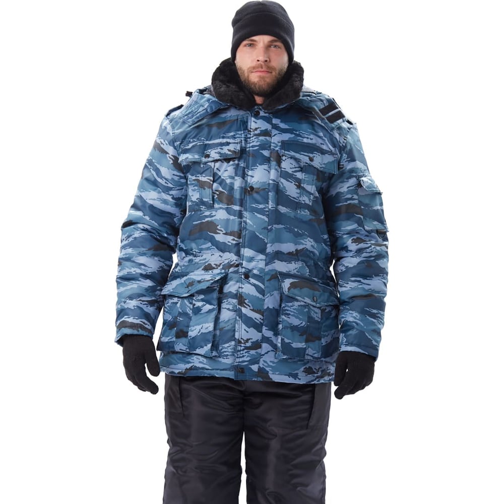 Куртка мужская зимняя URSUS "Охрана" кмф серый вихрь КУР606-К029/56-58, 182-188