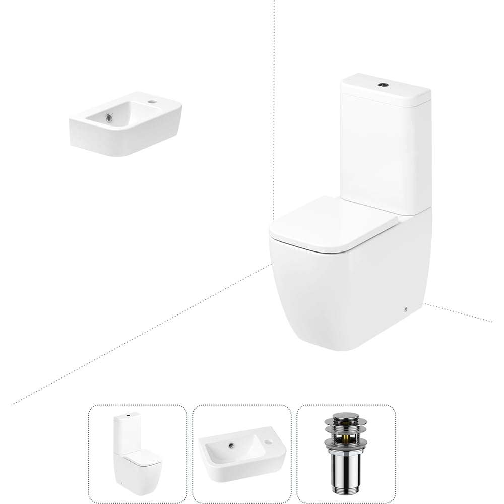 Изображение товара Унитаз-компакт Lavinia Boho One 3 в 1 с раковиной и бачком белый