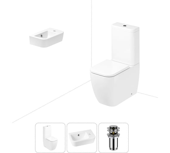 Изображение товара Унитаз-компакт Lavinia Boho One в комплекте 3 в 1 для туалета 202008345