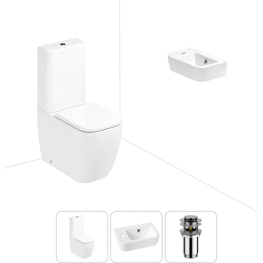 Изображение товара Унитаз-компакт Lavinia Boho One 3 в 1 с раковиной и биде для небольшого санузла