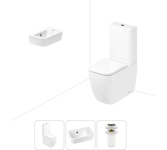 Изображение товара Унитаз-компакт Lavinia Boho One в комплекте 3 в 1 для туалета 202008349