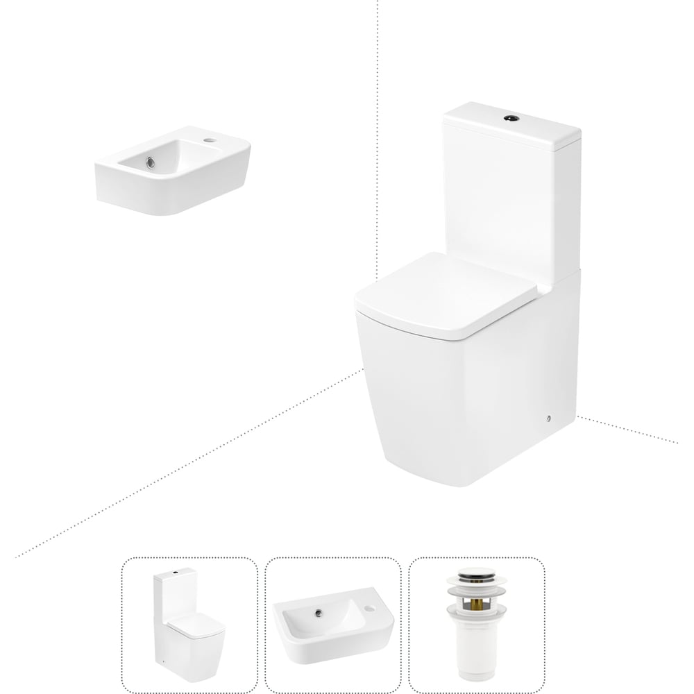 Изображение товара Безободковый напольный унитаз Lavinia Boho Aveo Rimless 3 в 1