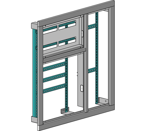 Изображение товара Щит этажный MULTICOLOR (970x1000x140) 4 кв Корпус ЩЭ IP30 RAL 7035 (встраиваемый тип исполнения) (ШхВхГ) MLT.SHE4.97.10.14