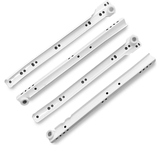 Изображение товара Направляющие StahlBuro роликовые, 2 шт., 300/0,8 мм, белый 15918