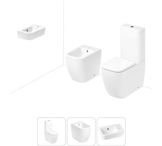 Изображение товара Унитаз-компакт Lavinia Boho One в комплекте 3 в 1 для туалета 202008856