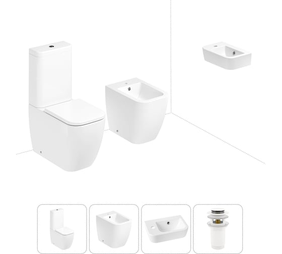 Изображение товара Унитаз-компакт Lavinia Boho One в комплекте 4 в 1 для туалета 202008900