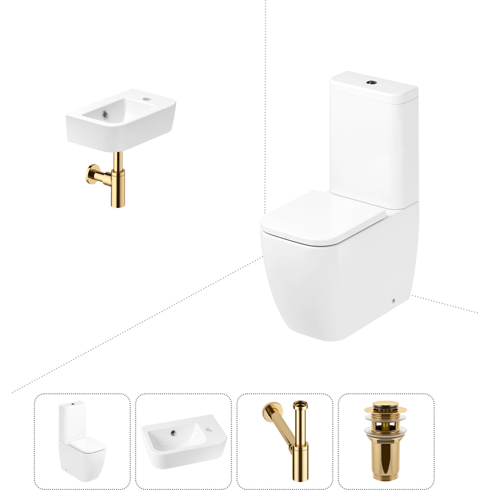 Изображение товара Унитаз-компакт Lavinia Boho One с раковиной и аксессуарами 4 в 1