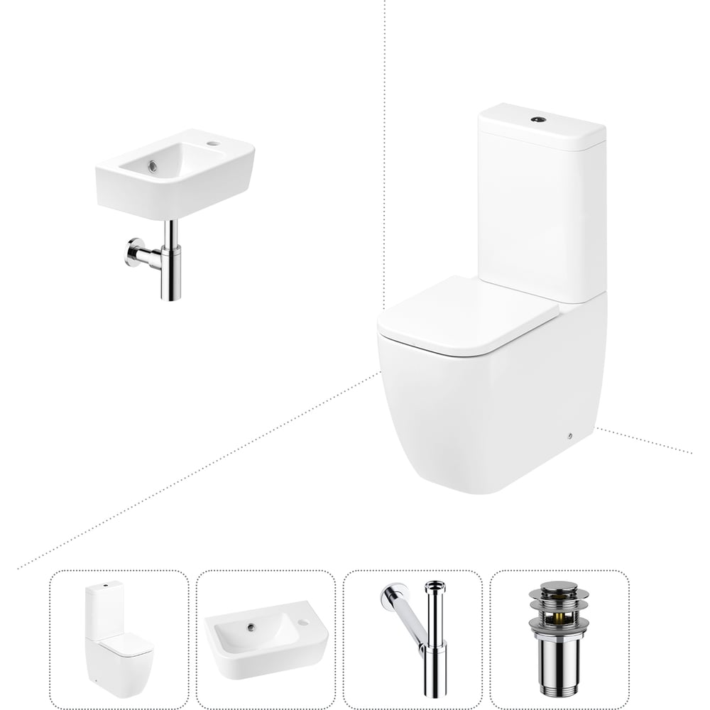 Изображение товара Унитаз-компакт Lavinia Boho One 4 в 1 безободковый с микролифтом белый