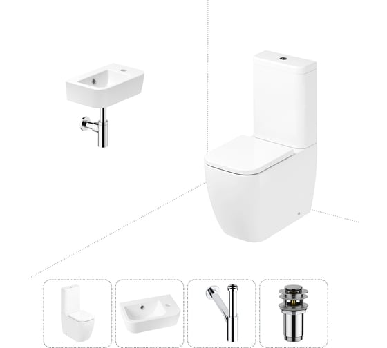 Изображение товара Унитаз-компакт Lavinia Boho One в комплекте 4 в 1 для туалета 202008435