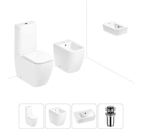 Изображение товара Унитаз-компакт Lavinia Boho One в комплекте 4 в 1 для туалета 202008896