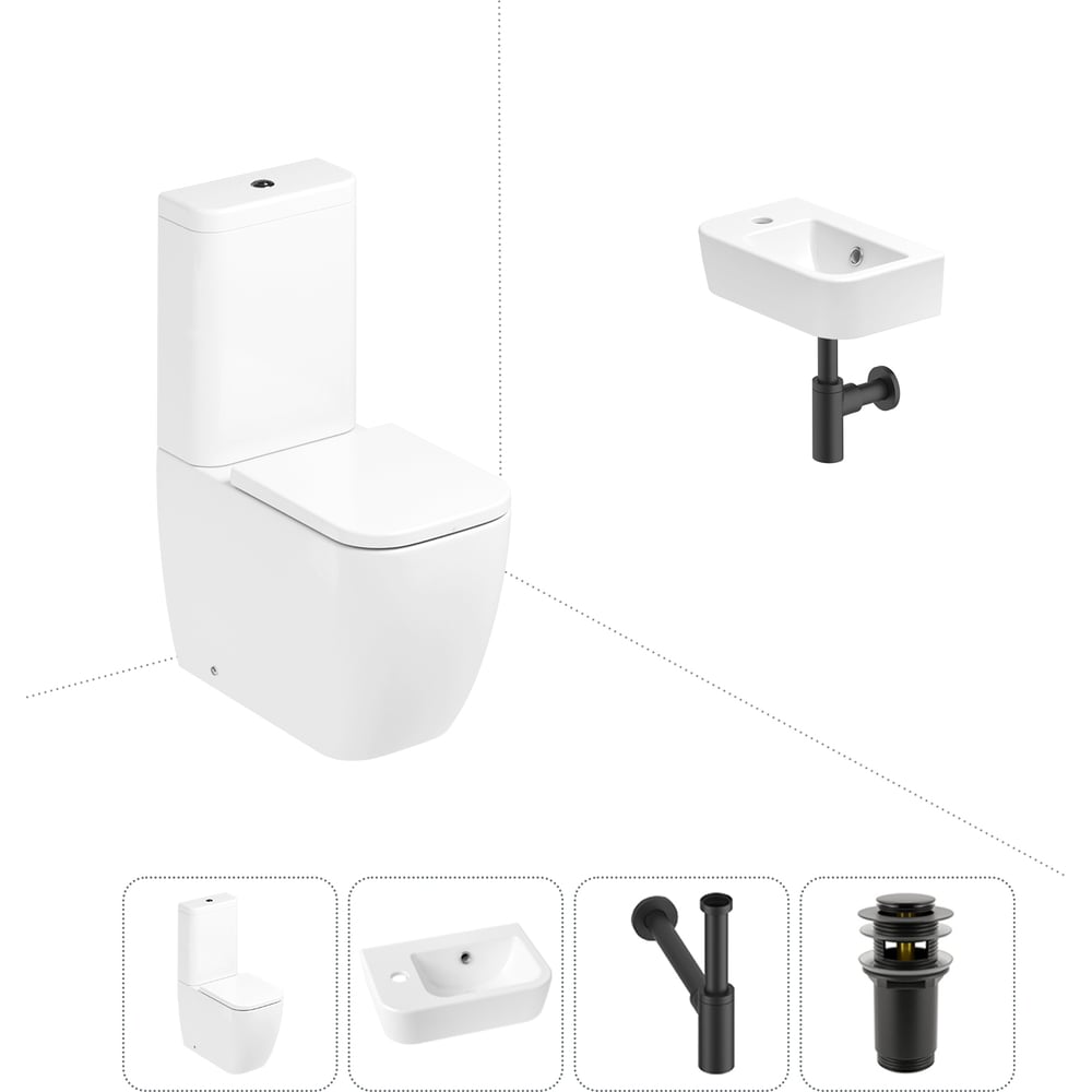 Изображение товара Унитаз-компакт Lavinia Boho One 4 в 1 с раковиной и антивсплеском