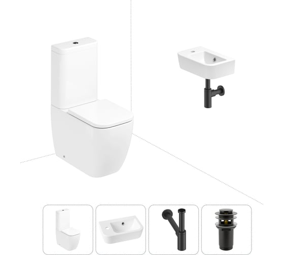 Изображение товара Унитаз-компакт Lavinia Boho One в комплекте 4 в 1 для туалета 202008481