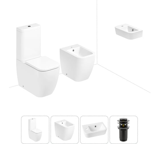 Изображение товара Унитаз-компакт Lavinia Boho One в комплекте 4 в 1 для туалета 202008897