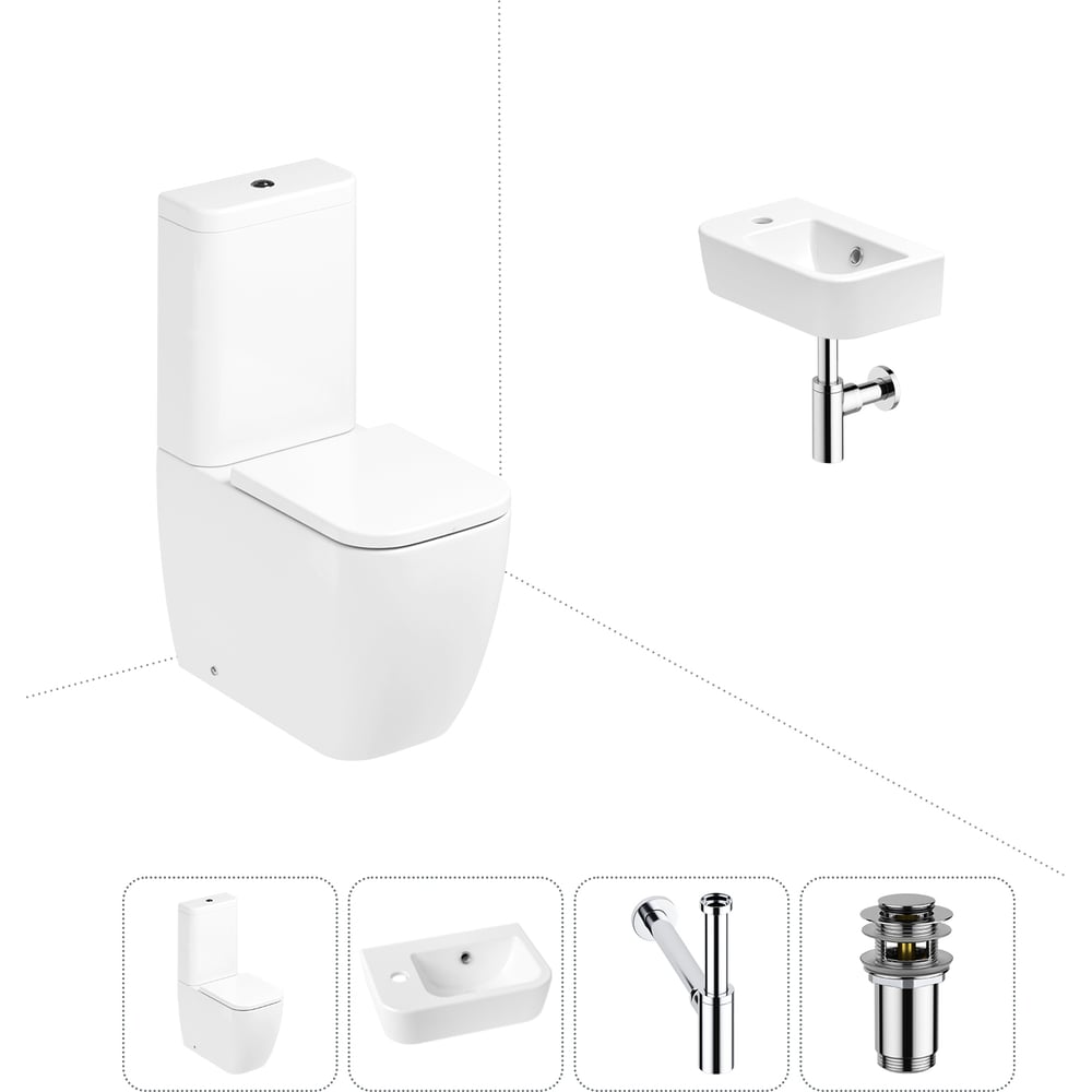 Изображение товара Унитаз-компакт Lavinia Boho One 4 в 1 с раковиной и антибактериальным покрытием