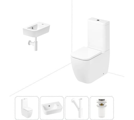 Изображение товара Унитаз-компакт Lavinia Boho One в комплекте 4 в 1 для туалета 202008439