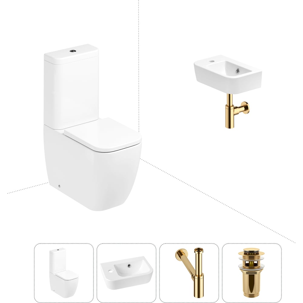 Изображение товара Унитаз-компакт Lavinia Boho One с раковиной и антибактериальным покрытием