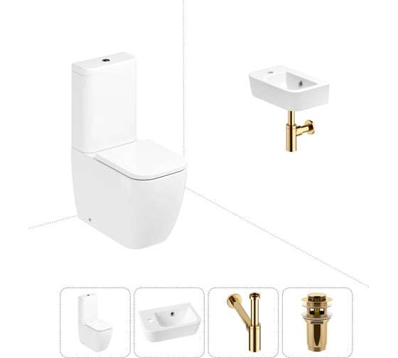 Изображение товара Унитаз-компакт Lavinia Boho One в комплекте 4 в 1 для туалета 202008482