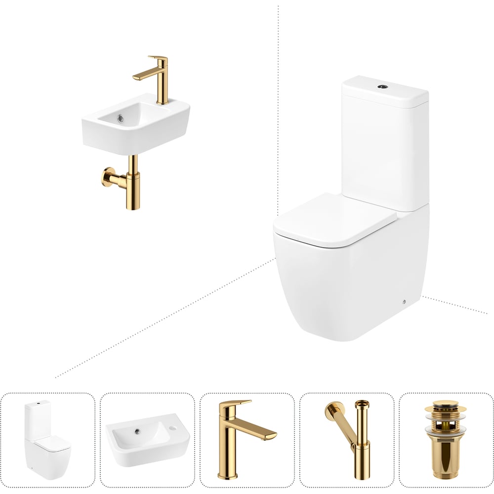 Изображение товара Унитаз-компакт Lavinia Boho One 5 в 1 с раковиной и смесителем