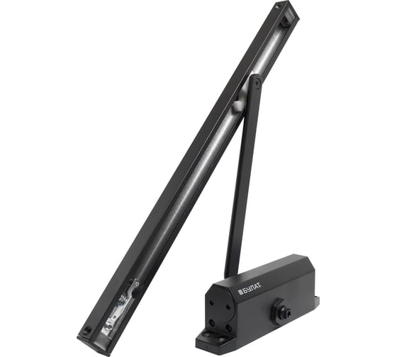 Изображение товара Доводчик дверной БУЛАТ ARCTIC ДД 502/4 AH-B (40-90 кг) черный, со скольз. тягой, морозостойкий 15375