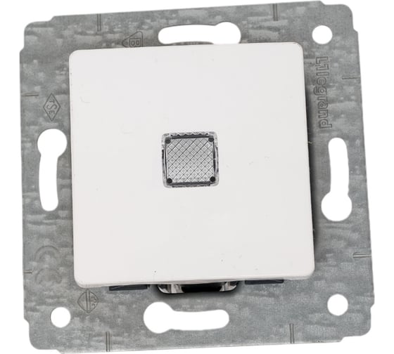 Изображение товара Переключатель на 2 направления Legrand Cariva с подсветкой, автоматические клеммы 10 АX 250 В~ White 773626