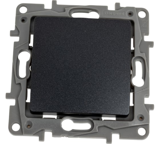 Изображение товара Переключатель Legrand перекрёстный одноклавишный Legrand Etika 10А 250В винтовые зажимы антрацит 672609
