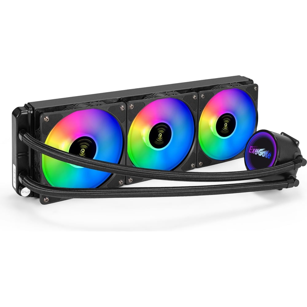 Изображение товара Комплект водяного охлаждения ExeGate BlackWater-360.PWM.RGB с RGB подсветкой