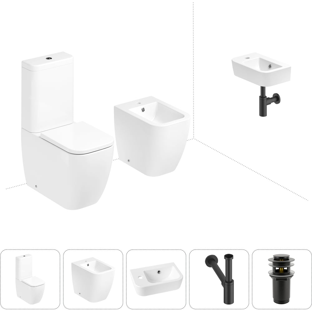 Изображение товара Унитаз-компакт Lavinia Boho One с раковиной и биде