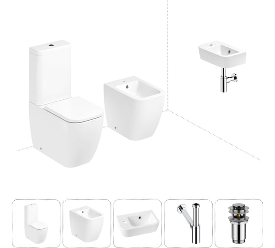 Изображение товара Унитаз-компакт Lavinia Boho One в комплекте 5 в 1 для туалета 202008936