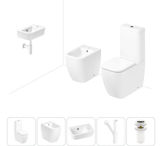 Изображение товара Унитаз-компакт Lavinia Boho One в комплекте 5 в 1 для туалета 202008920