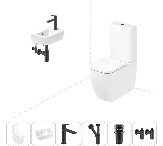 Изображение товара Унитаз-компакт Lavinia Boho One в комплекте 6 в 1 для туалета 202008616