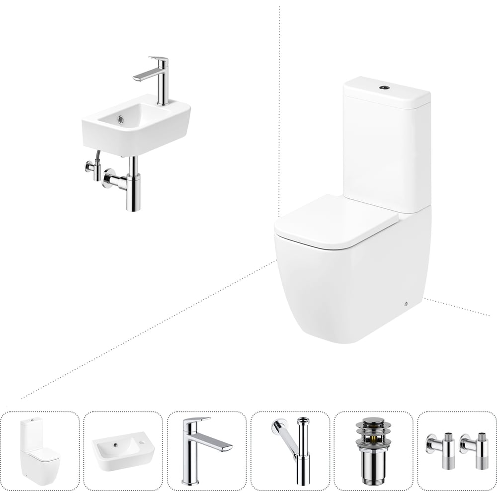 Изображение товара Унитаз-компакт Lavinia Boho One безободковый с раковиной и микролифтом