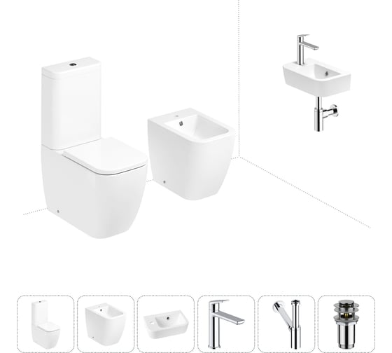 Изображение товара Унитаз-компакт Lavinia Boho One в комплекте 6 в 1 для туалета 202008976