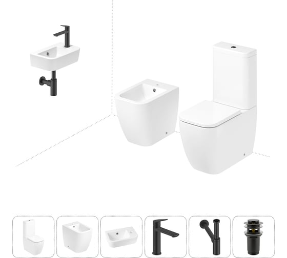 Изображение товара Унитаз-компакт Lavinia Boho One в комплекте 6 в 1 для туалета 202008957