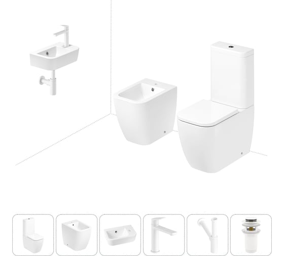 Изображение товара Унитаз-компакт Lavinia Boho One в комплекте 6 в 1 для туалета 202008960