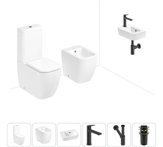 Изображение товара Унитаз-компакт Lavinia Boho One в комплекте 6 в 1 для туалета 202008977