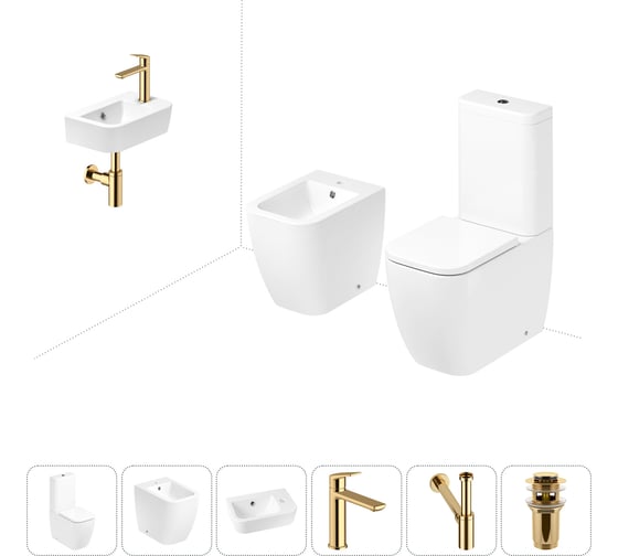 Изображение товара Унитаз-компакт Lavinia Boho One в комплекте 6 в 1 для туалета 202008958