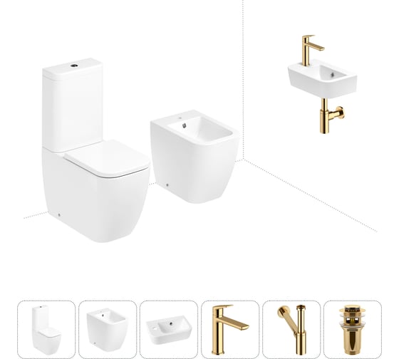 Изображение товара Унитаз-компакт Lavinia Boho One в комплекте 6 в 1 для туалета 202008978