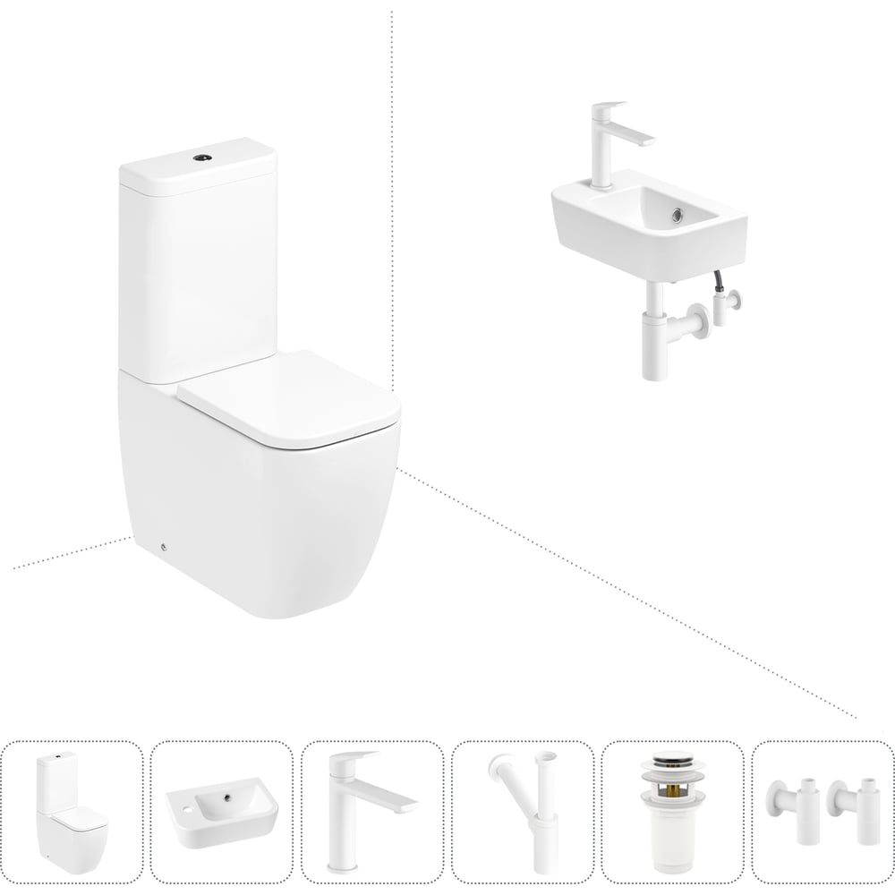 Изображение товара Унитаз-компакт Lavinia Boho One 6 в 1 санитарный фарфор белый