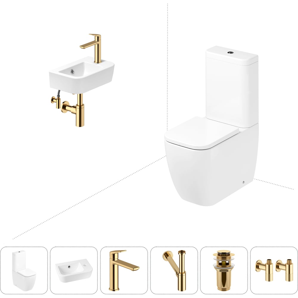 Изображение товара Унитаз-компакт Lavinia Boho One 6 в 1 с раковиной и антибактериальным покрытием